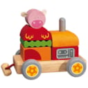 Tracteur des animaux en bois