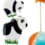 Mobile musical animaux du monde bois