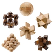 Coffret casse-têtes bois