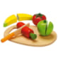 Fruits et légumes à couper en bois