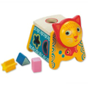 Boîte à formes chat Grichka en bois