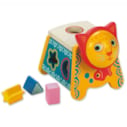 Boîte à formes chat Grichka en bois