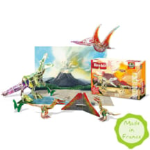 Coffret dinosaures et volcan à monter