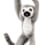 Peluche Singe lémurien gris Peluche Singe lémurien gris