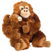 Peluches Maman orang outang et son bébé