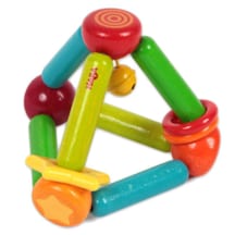 Hochet triangle élastique en bois