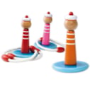 Jeu de quilles et anneaux marins en bois
