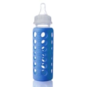 Biberon housse en silicone bleue 240 ml