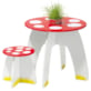 Table et tabouret champignon en bois