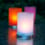 Bougie solaire de table orange