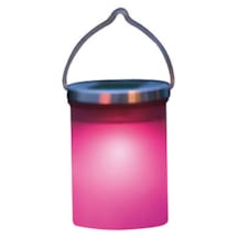 Bougie solaire de table rose