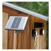 Éclairage solaire pour cabanon