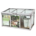 Serre et ses quatre pots en zinc