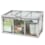 Serre et ses quatre pots en zinc