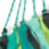 Nacelle turquoise et verte