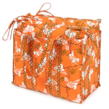 Sac 4 coussins oiseaux oranges