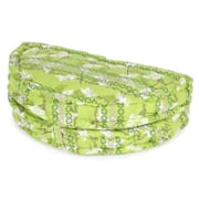 Coussin demi lune oiseaux vert
