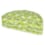 Coussin demi lune oiseaux vert