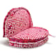 Coussin demi-lune framboise
