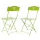 2 Chaises pliantes en métal papillons