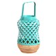 Lanterne bambou turquoise