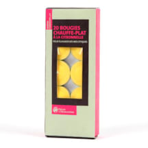 20 bougies chauffe-plat à la citronnelle
