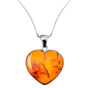 Pendentif cœur d'ambre 