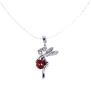 Pendentif elfe ambre et argent