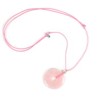 Collier donut quartz rose 