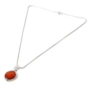 Pendentif feuille ambre