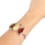 Bracelet trois ambres et argent