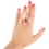Bague feuille T54 argent et ambre