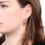 Boucles d'oreille feuille ambre & argent