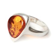 Bague coquille d'ambre