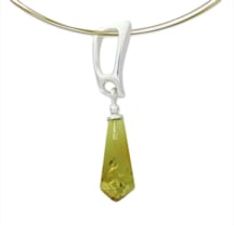 Pendentif ambre verte