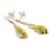 Boucles d'oreilles ambre verte et argent