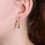 Boucles d'oreilles ambre verte et argent