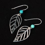 Boucles d'oreille feuille Amélie D.