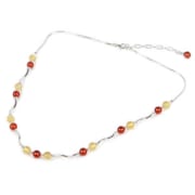 Collier Onde duo d'ambre cognac