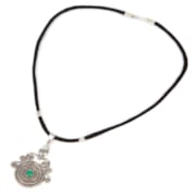 Pendentif Tribu Lisu argent et turquoise