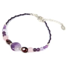 Bracelet macramé Améthyste et Jaspe
