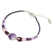 Bracelet macramé Améthyste et Jaspe