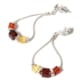 Boucles d'oreilles créoles 3 ambres