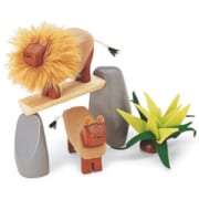 Lions en bois