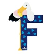Lettre F Flamant rose