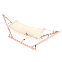 Hamac coton bébé sur support bois