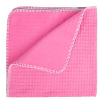Couverture coton gaufre fushia