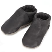 Chausson cuir anthracite