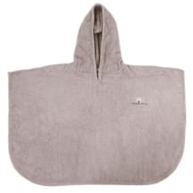 Poncho de bain taupe coton bio