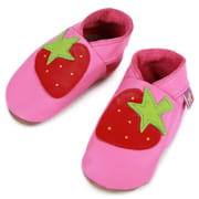 Chaussons fraises des bois cuir